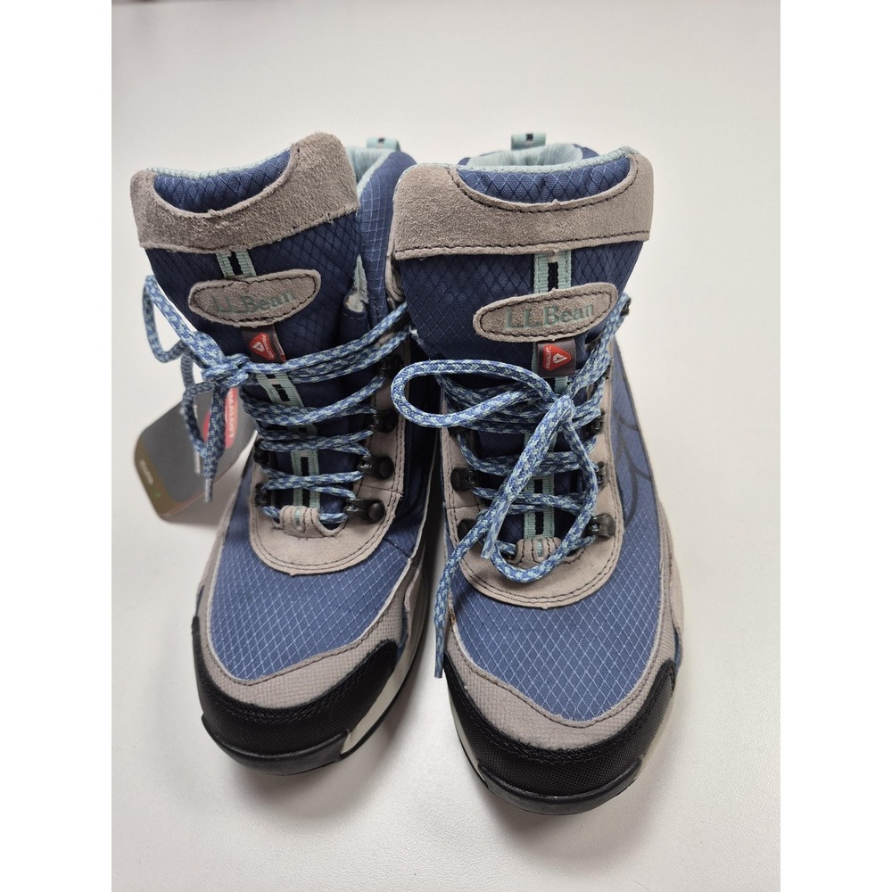 LL BEAN Blue TEK 2.5 Waterproof Primaloft 100 Winter Hiking Boots Women's 8 Wide